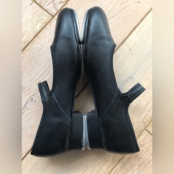 black leather ladies capezio tap shoes size 8M - Picture 3 of 4